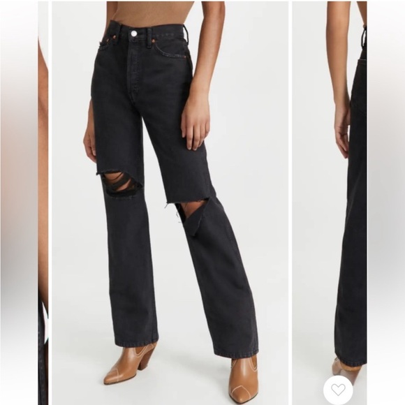 Re/Done Originals 90s High Rise Loose Jeans - Picture 2 of 4